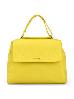ORCIANI: shopper - Borsa Sveva Soft media gialla