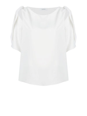 P.A.R.O.S.H.: blouses - Pantery shoulder bows white blouse