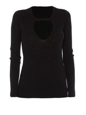 P.A.R.O.S.H.: maglia collo rotondo - Maglia Loulou nera in lana e lurex