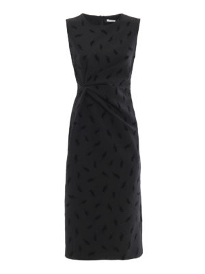 P.A.R.O.S.H.: abiti al ginocchio - Abito Plock smanicato con saette floccate