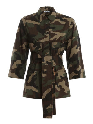 P.A.R.O.S.H.: shirts - Belted camu shirt