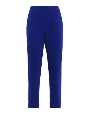 P.A.R.O.S.H.: Pantaloni sartoriali - Pantaloni Pantery in cady blu royal