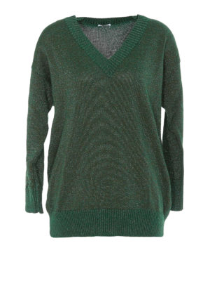 P.A.R.O.S.H.: maglia collo a v - Maglione Lili con scollo a V in lana e lurex