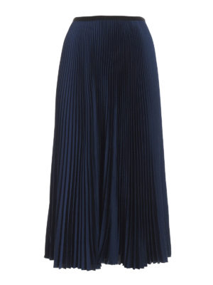 Paolo Fiorillo: Knee length skirts & Midi - Pleated twill skirt