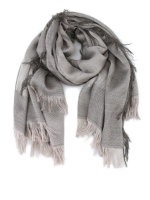 Paolo Fiorillo: sciarpe e foulard - Sciarpa in misto seta con frange luminose