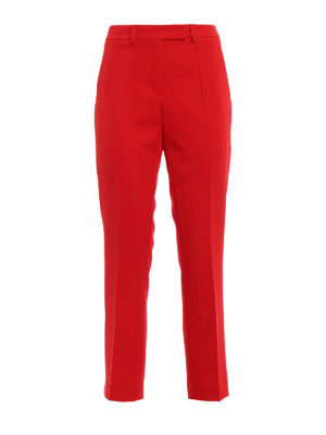 Paolo Fiorillo: Pantaloni sartoriali - Pantaloni stretch rossi a sigaretta