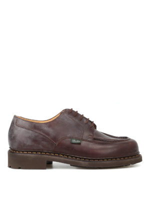 PARABOOT: scarpe stringate - Allacciate Chambord in pelle vintage