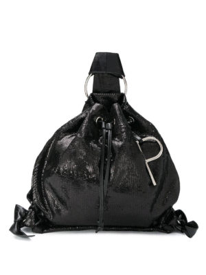 PATRIZIA PEPE: backpacks - Sequined bucket backpack