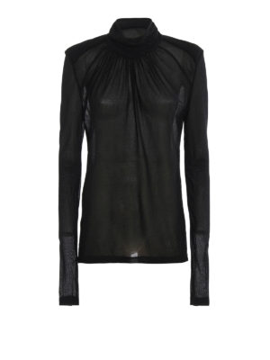 PATRIZIA PEPE: bluse - Blusa con scollo drappeggiato