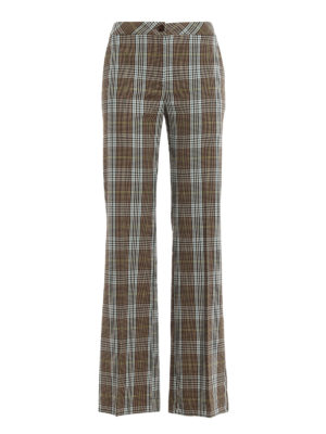 PATRIZIA PEPE: casual trousers - Prince of Wales wide trousers