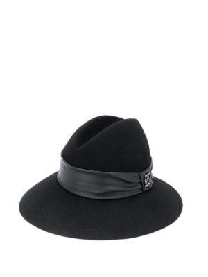 PATRIZIA PEPE: hats & caps - Fly logo wool felt hat