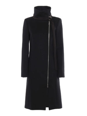 PATRIZIA PEPE: cappotti al ginocchio - Cappotto in misto lana con collo alto