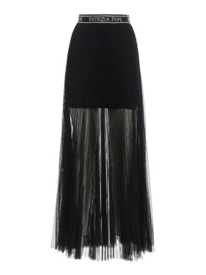 PATRIZIA PEPE: Faldas media pierna y semilargas - Falda Semilarga - Negro