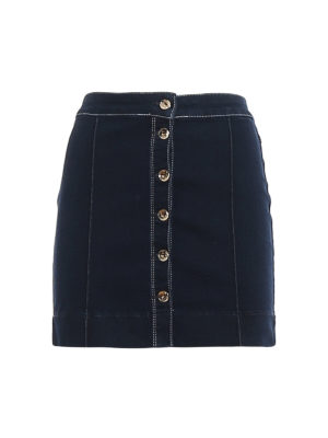 PATRIZIA PEPE: mini skirts - Denim mini skirt