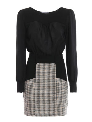 PATRIZIA PEPE: abiti corti - Abitino sciancrato con gonna a quadri