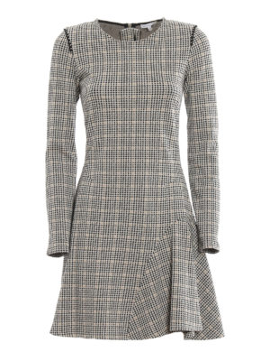 PATRIZIA PEPE: abiti corti - Abito a quadri con volant sul fondo