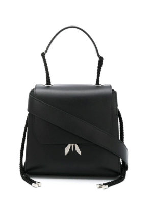 PATRIZIA PEPE: shoulder bags - Sleepy Fly black leather medium bag
