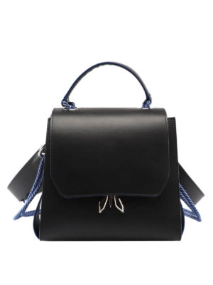 PATRIZIA PEPE: shopper - Borsa in pelle con dettagli in corda