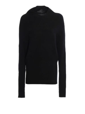 PATRIZIA PEPE: maglia a collo alto e polo - Pull in misto lana effetto drappeggio