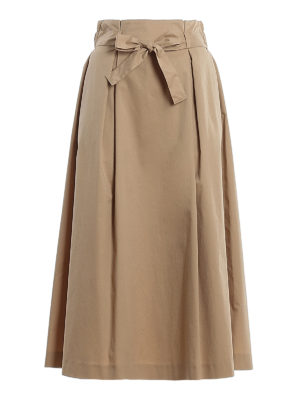PESERICO: Knee length skirts & Midi - Cotton midi flared skirt