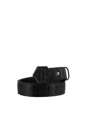 PHILIPP PLEIN: cinture - Cintura in cotone nero