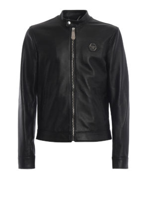 PHILIPP PLEIN: giacche in pelle - Chiodo in nappa nera Original