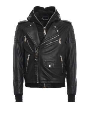 PHILIPP PLEIN: leather jacket - Statement leather jacket