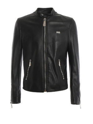 PHILIPP PLEIN: leather jacket - Statement leather jacket