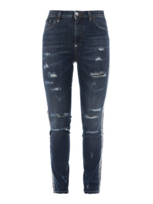 PHILIPP PLEIN: jeans skinny - Jeans in denim di cotone super skinny
