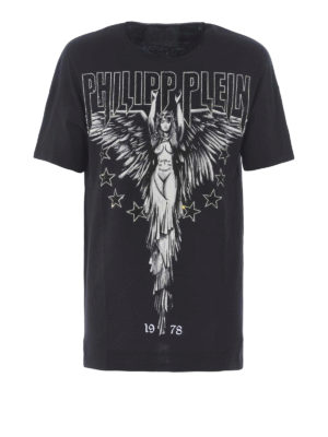 PHILIPP PLEIN: t-shirt - T-shirt Black Cut Angel