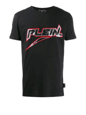 PHILIPP PLEIN: t-shirts - Crystal embellished SS Space T-shirt