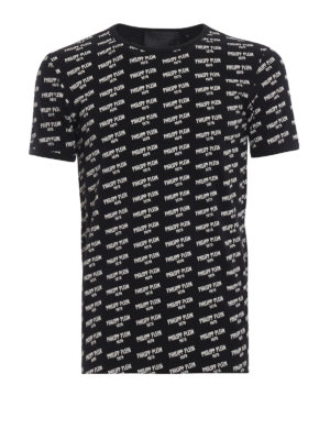 PHILIPP PLEIN: t-shirt - T-shirt nera in cotone PP 1978
