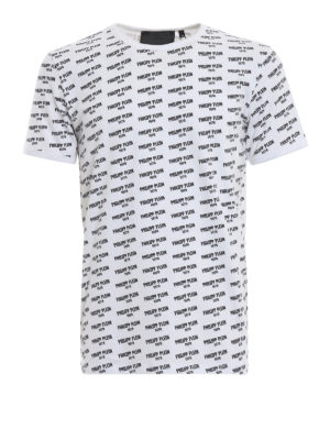 PHILIPP PLEIN: t-shirt - T-shirt bianca in cotone PP 1978