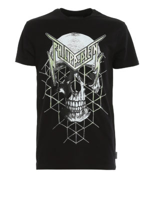 PHILIPP PLEIN: t-shirts - Round Neck SS Skull T-shirt