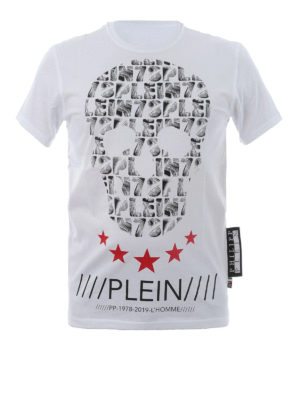 PHILIPP PLEIN: t-shirt - T-shirt con stampa Skull e stelle
