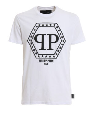 PHILIPP PLEIN: t-shirt - T-shirt bianca Statement a manica corta