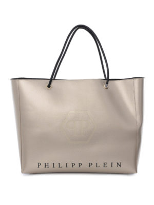 PHILIPP PLEIN: shopper - Shopper Original in pelle metallizzata