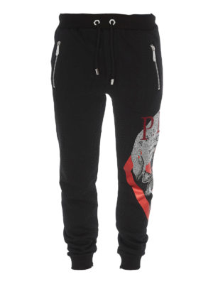 PHILIPP PLEIN: tracksuit bottoms - Crystal skull jogging pants