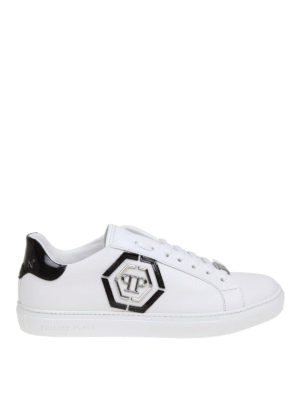 PHILIPP PLEIN: sneakers - Sneaker low-top in pelle con logo