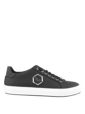 PHILIPP PLEIN: sneakers - Sneaker nere Statement in pelle