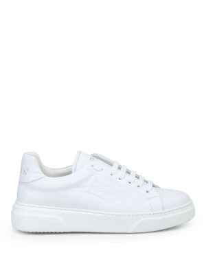 PHILIPP PLEIN: sneakers - Sneaker basse Tom in pelle bianca