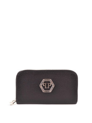 PHILIPP PLEIN: wallets & purses - Hexagonal logo plaque wallet