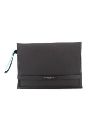 PHILIPPE MODEL: clutches - Simone black leather clutch