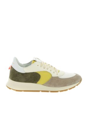 PHILIPPE MODEL: trainers - Montecarlo sneakers in green yellow and beige