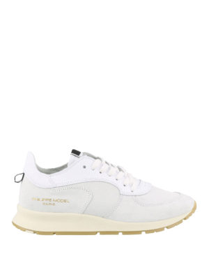 PHILIPPE MODEL: sneakers - Sneaker in camoscio bianco