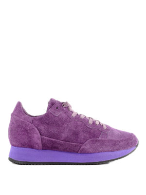 PHILIPPE MODEL: sneakers - Sneaker viola scamosciate Paradis