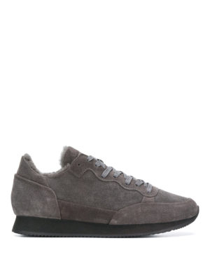 PHILIPPE MODEL: sneakers - Sneaker Paradis in suede e eco pelliccia
