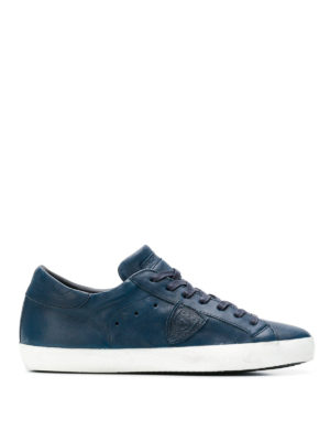 PHILIPPE MODEL: sneakers - Sneaker Paris in pelle lucida bluette