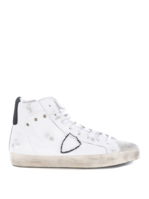 PHILIPPE MODEL: trainers - Paris High leather and suede sneakers