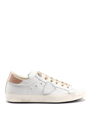 PHILIPPE MODEL: sneakers - Sneaker Paris basse bianche e rosa